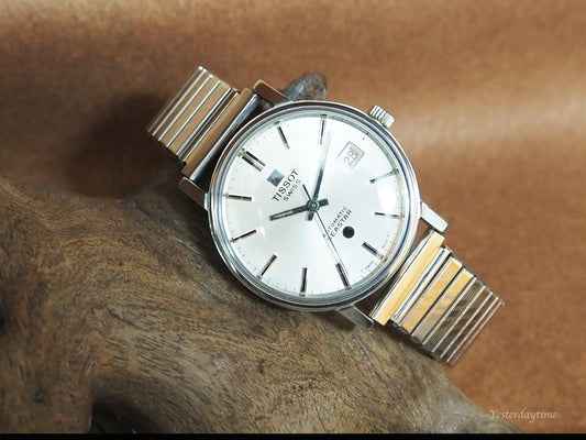 1960's Tissot Seastar Swiss Made 17 Jewel Automatic Calibre 2481 Acier Inoxydable Mens Wristwatch