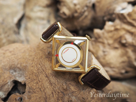 1970's Juvenia Mystery Dial Swiss Made 17 Jewel Gold Plated Ladies Manual Wind Wristwatch